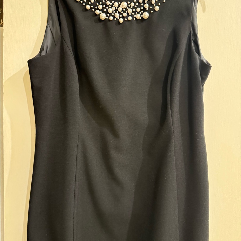 Calvin Klein Black with pearl’s around neckline size 12. Just above knee. - Picture 4 of 6